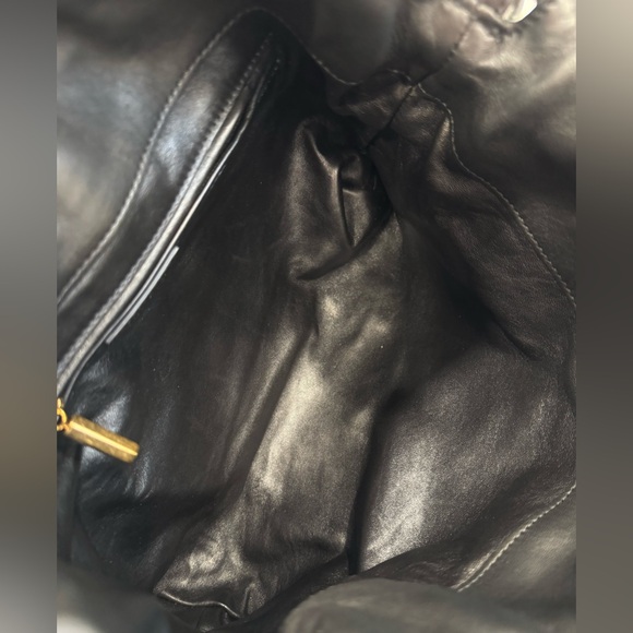 THE ROW Leather Angy Shoulder Bag in Black - Picture 12 of 16